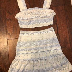 Set of matching skirt and top